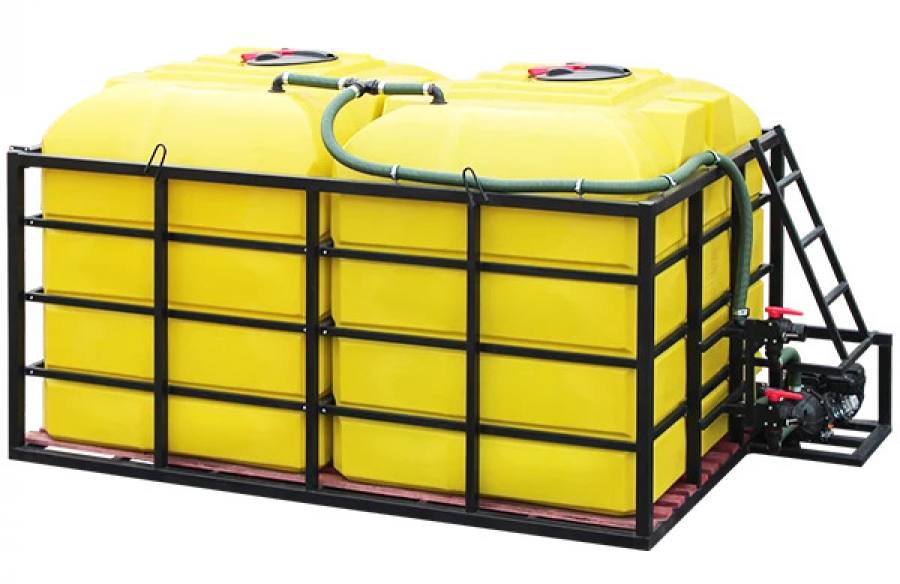 Кассета для транспортировки агрохимии SQ PRO 2х5000 Yellow с мотопомпой
